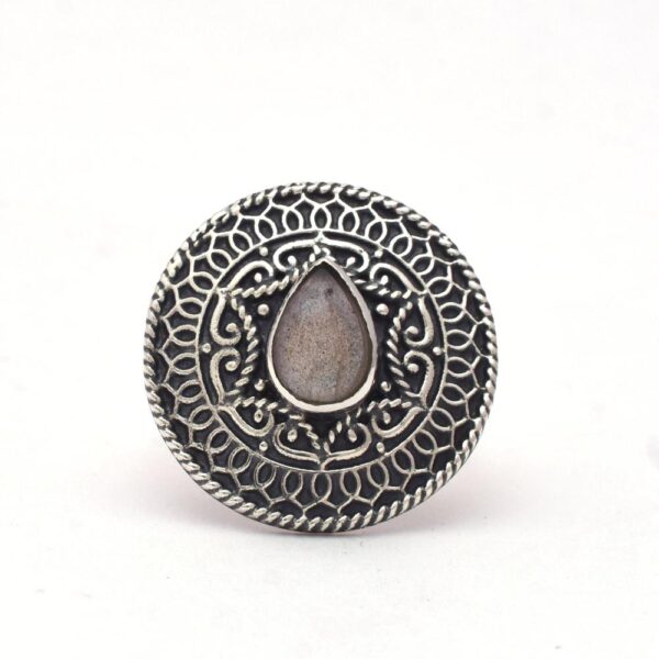 Pear Gorgeous Natural Labradorite Gemstone Ring, 925 Sterling Silver Teardrop Handmade Boho Ring Jewelry For Wholesale Supplies