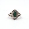 Natural Emerald Gemstone Ring 925 Sterling Silver Handmade Bezel Anniversary Gift Designer Ring For Suppliers & Manufacturer