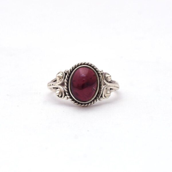 Red Garnet Boho Ring