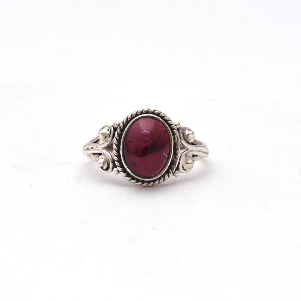 Red Garnet Boho Ring
