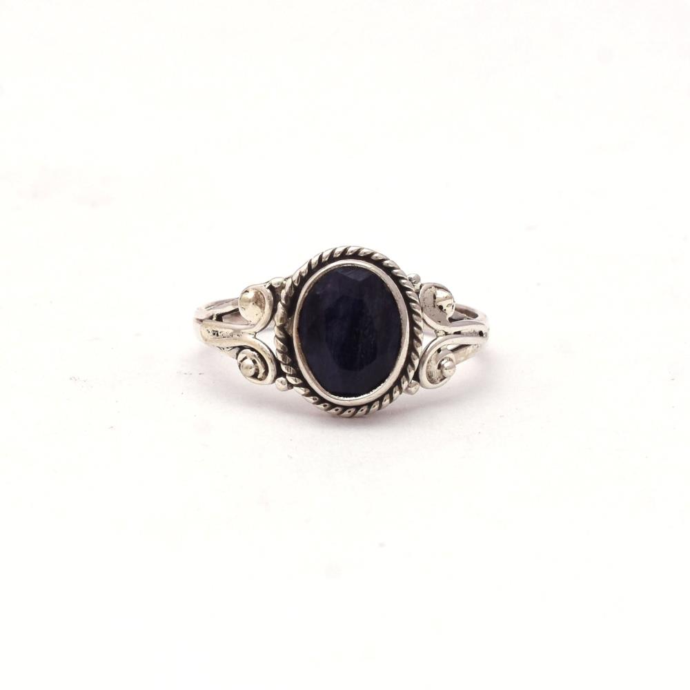 Blue Sapphire Boho Ring