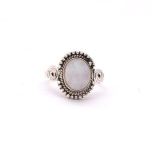 Rainbow Moonstone Boho Ring