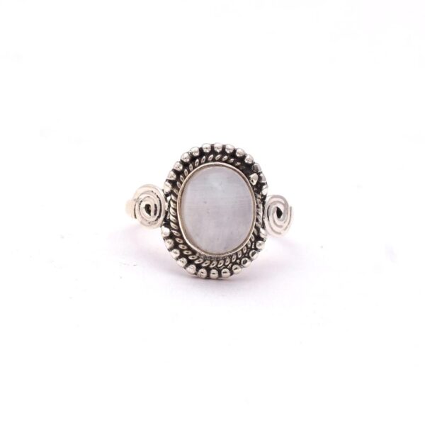 Rainbow Moonstone Boho Ring