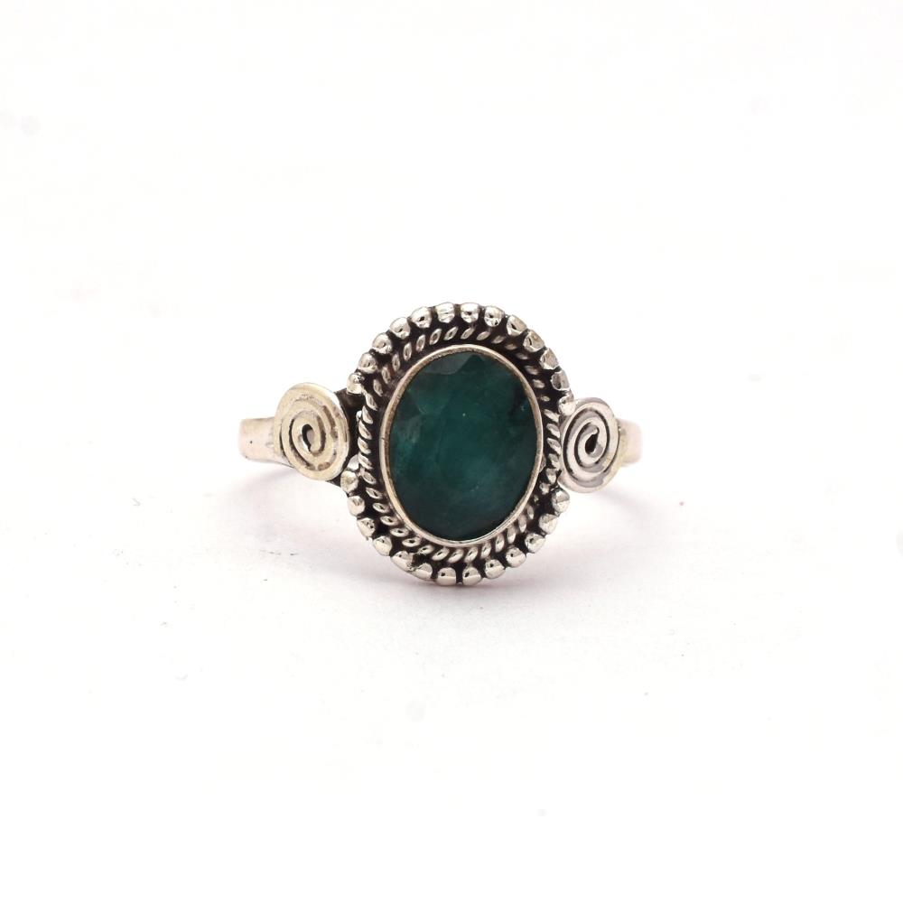 Emerald Boho Ring