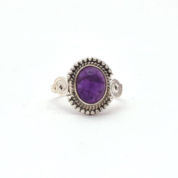 Amethyst Boho Ring