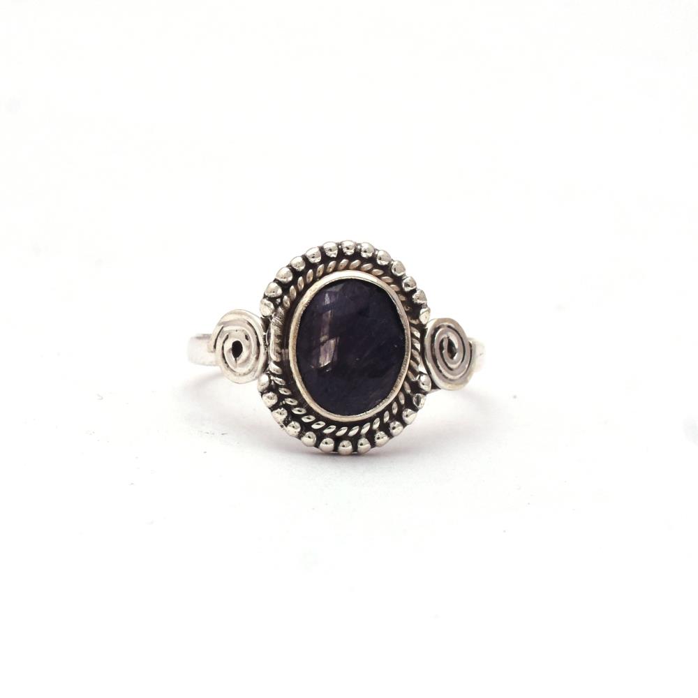 Blue Sapphire Boho Ring
