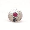 Red Garnet Boho Ring