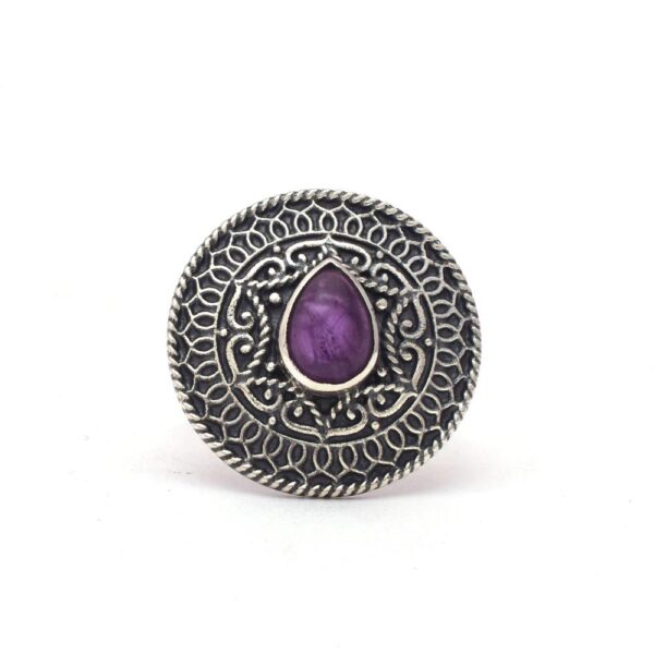Amethyst Boho Ring