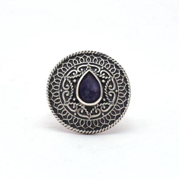 Blue Sapphire Boho Ring