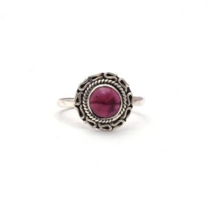Red Garnet Boho Ring