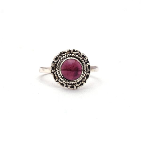 Red Garnet Boho Ring