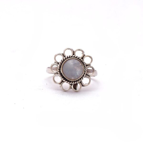 Rainbow Moonstone Boho Ring