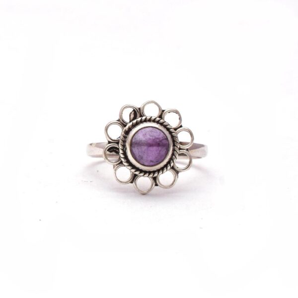Amethyst Boho Ring