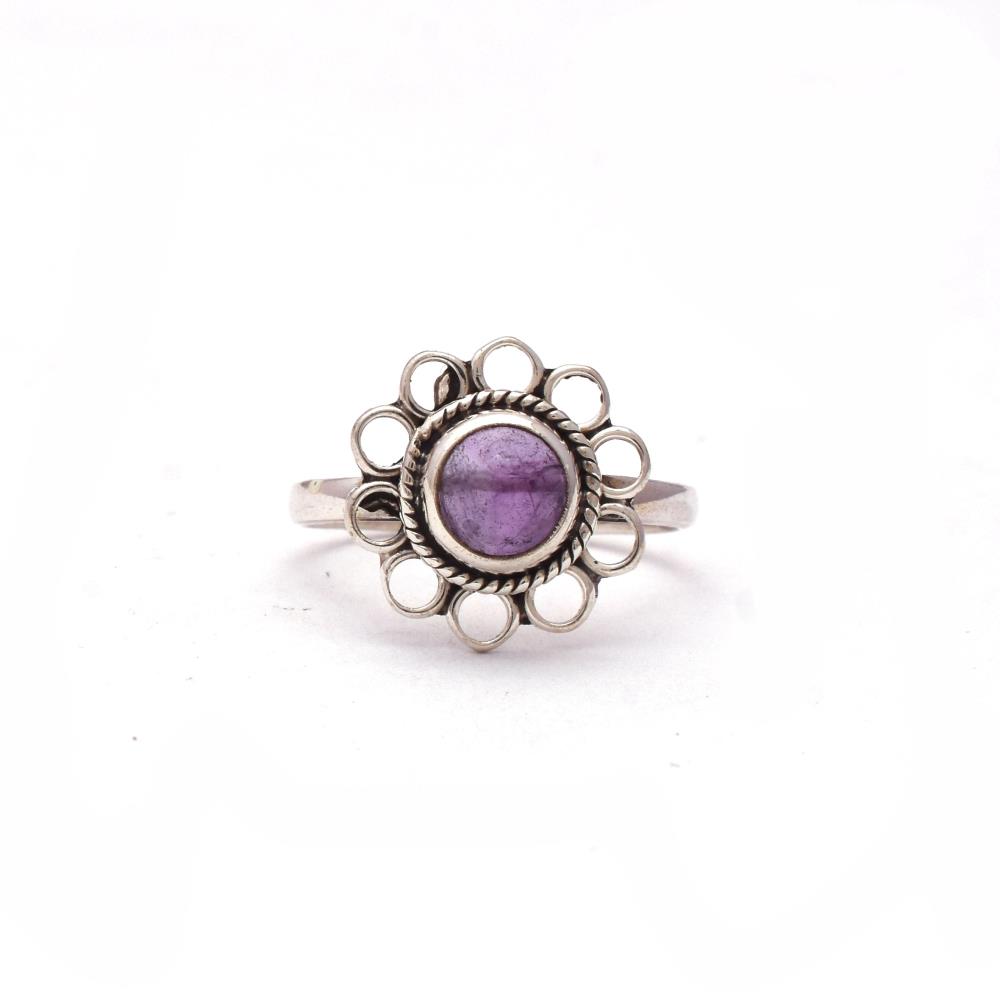 Amethyst Boho Ring
