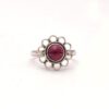 Red Garnet Boho Ring