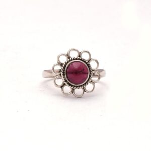 Red Garnet Boho Ring