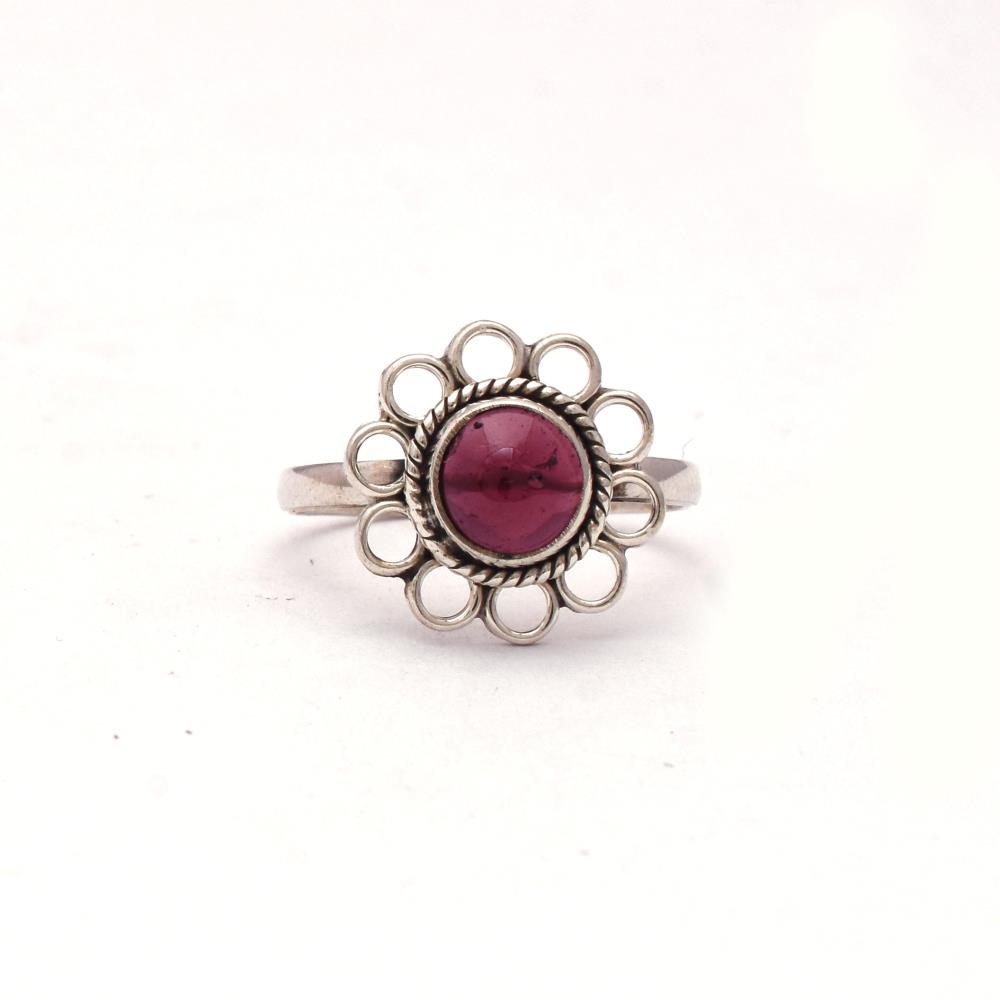 Red Garnet Boho Ring