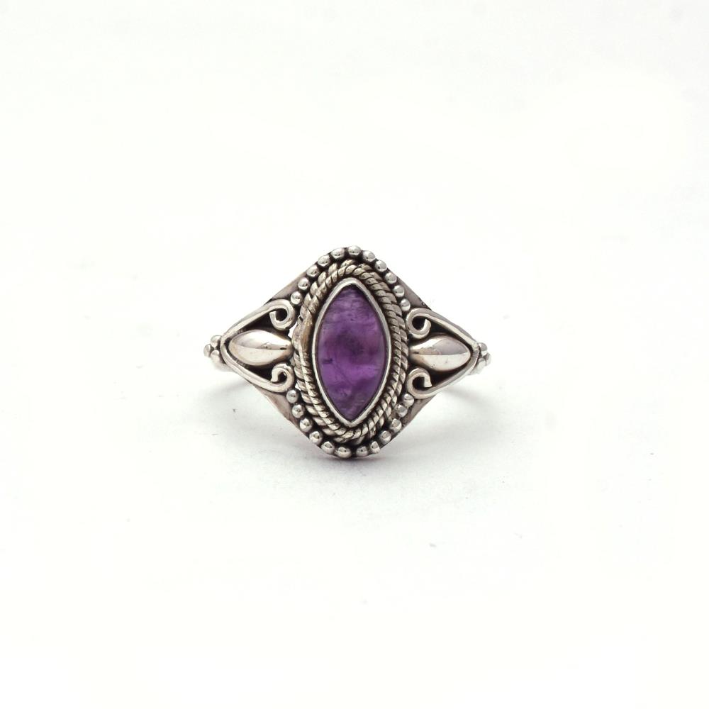 Amethyst Boho Ring