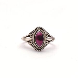 Red Garnet Boho Ring
