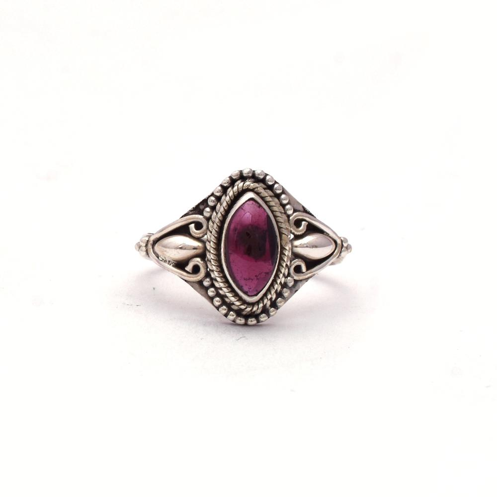 Red Garnet Boho Ring