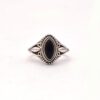 Vintage Natural Black Onyx Gemstone Ring 925 Sterling Silver, Handmade Silver Bezel Set Antique Ring For Wholesale Suppliers