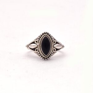 Vintage Natural Black Onyx Gemstone Ring 925 Sterling Silver, Handmade Silver Bezel Set Antique Ring For Wholesale Suppliers
