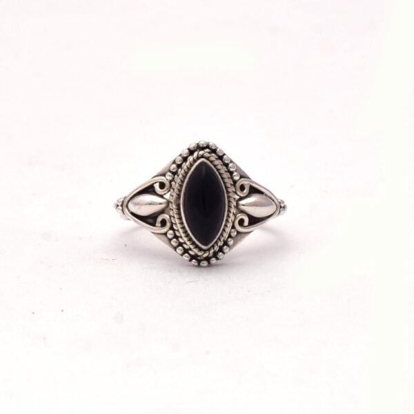 Vintage Natural Black Onyx Gemstone Ring 925 Sterling Silver, Handmade Silver Bezel Set Antique Ring For Wholesale Suppliers