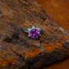 Wholesale Natural Amethyst Gemstone 925 Sterling Silver Ring Prong Set Cubic Zircon Star Ring For Suppliers & Manufacturer