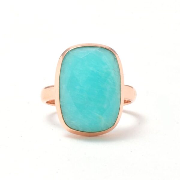 Amazonite Cushion Ring