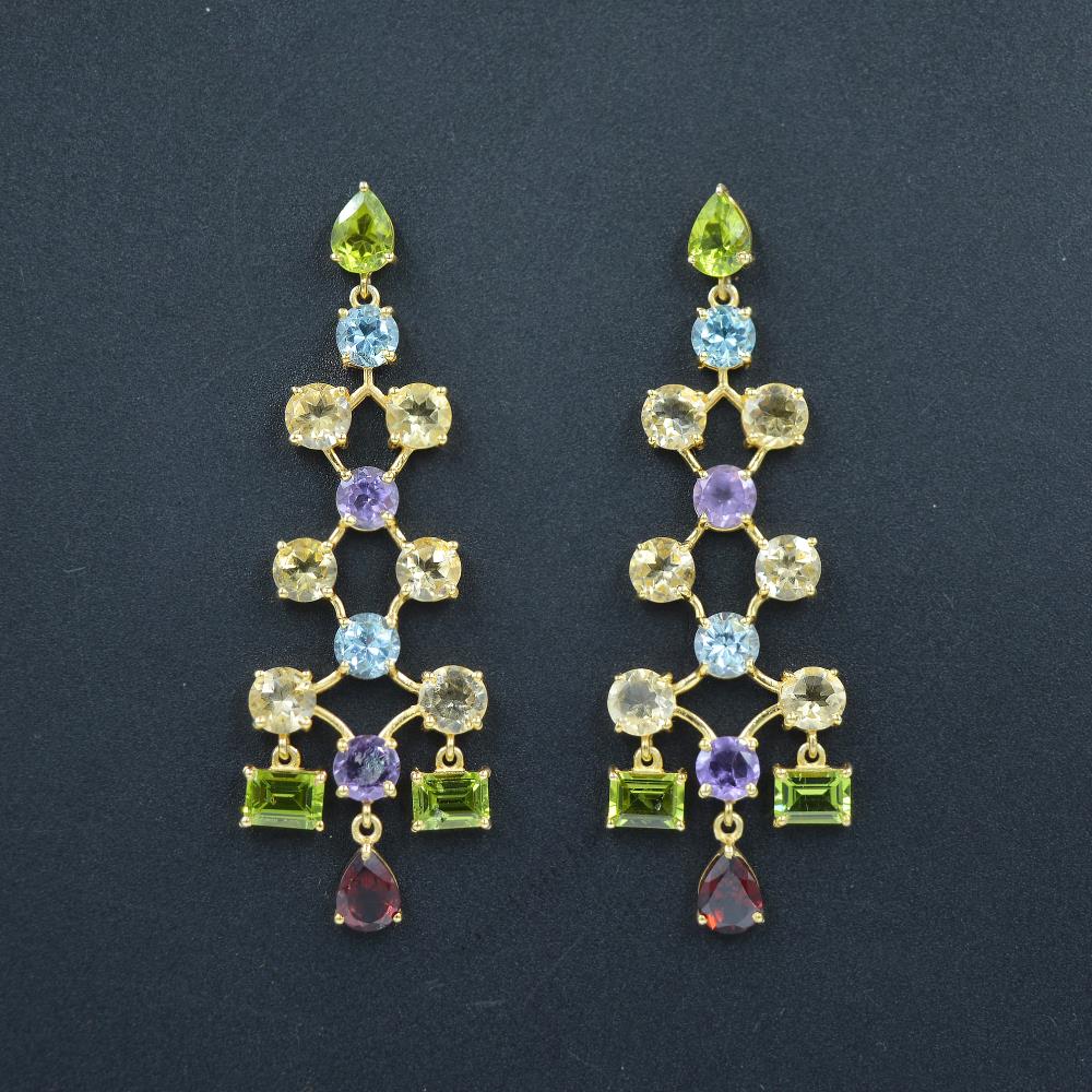 multi colour earrings