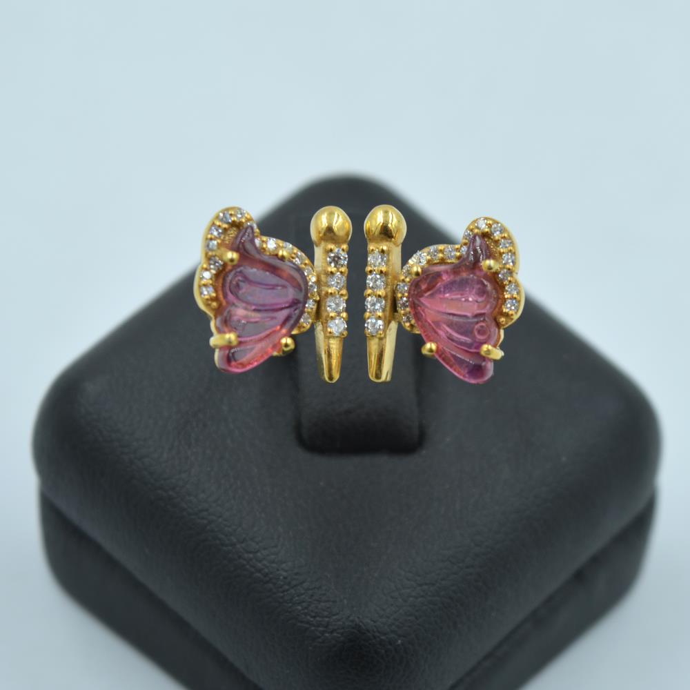 Two Tourmaline Butterfly ring