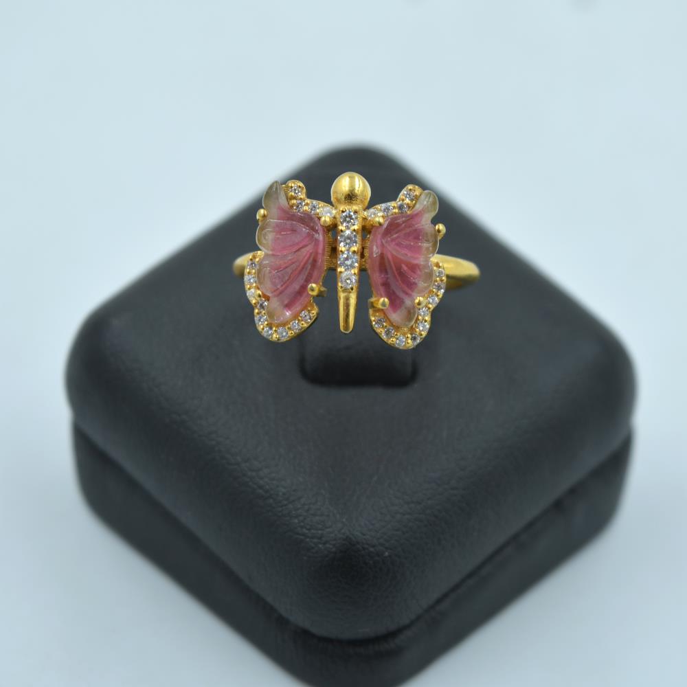 Multi Tourmaline Butterfly ring