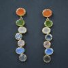 Multi Cutstone Earrings