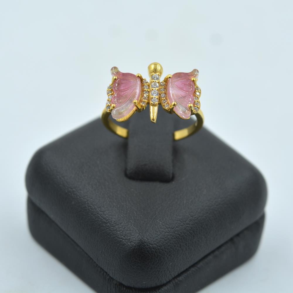 Tourmaline Butterfly ring