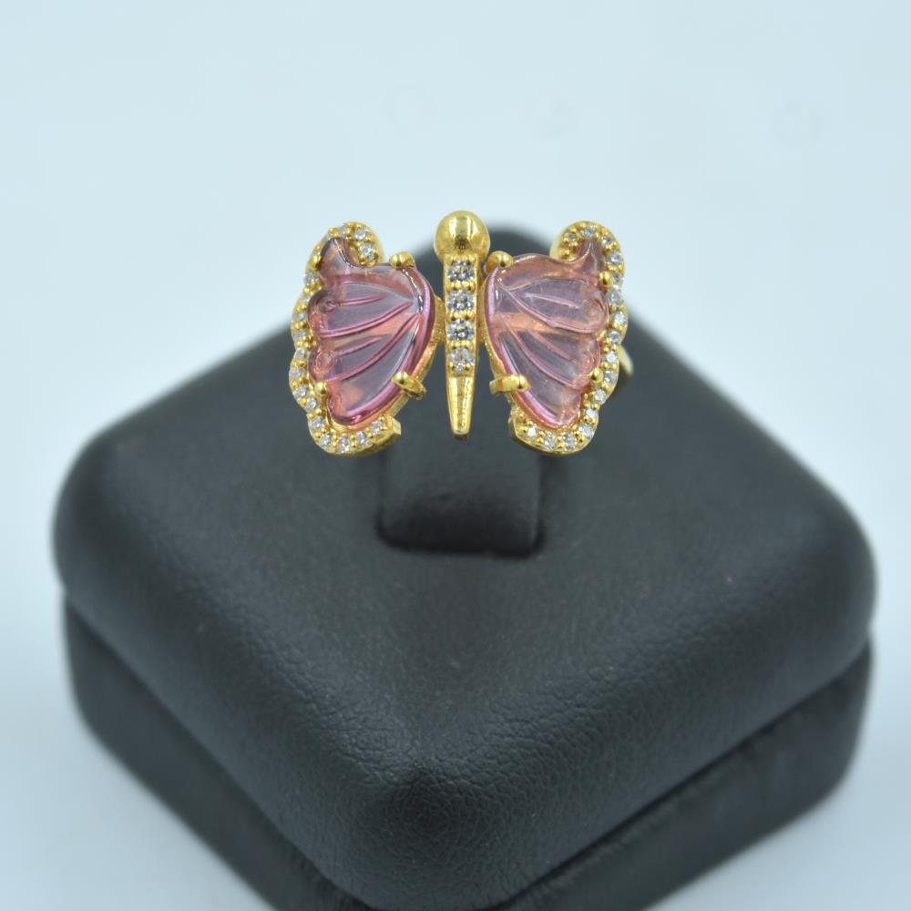 Tourmaline Butterfly ring