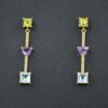 Multi Cutstone Earrings