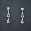 Multi Cutstone Earrings