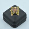 Bi Color Tourmaline Butterfly Ring
