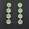 Mint Green Monalisa with cz gemstone Earrings Silver Jewelry Solid 925 Sterling Silver Earrings Handmade Silver Drop For Women G