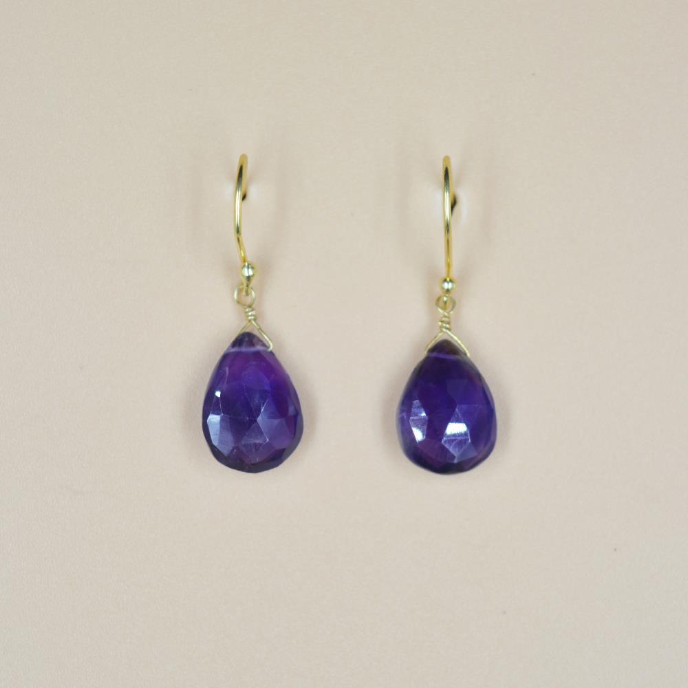 Natural Amethyst Gemstone Drop & Dangle Earrings High Quality Fancy Shape Hook Earrings Jewelry For Wholesale Suppliers