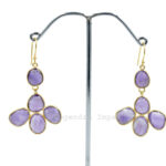 Amethyst Statement Women Earrings Sterling Silver Birthstone Jewelry Handmade Silver Gemstone Amethyst boho Earrings