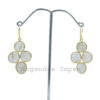 Fashionable drop earrings hot sale Golden Rutile dangly earrings gold Plated Long Dangle Natural Drop post Earrings