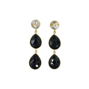 Crystal & Black Onyx