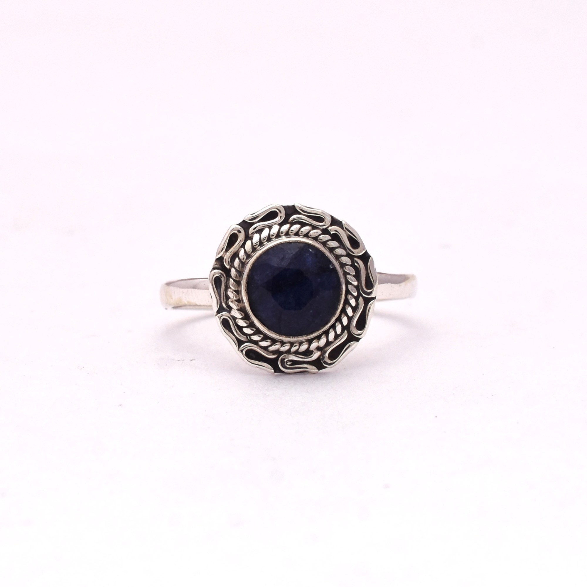 Blue Sapphire Boho Ring