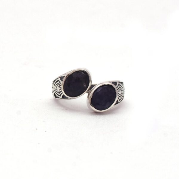 Blue Sapphire Boho Ring
