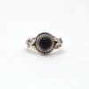Gorgeous Silver Natural Black Onyx Gemstone Rings/925 Sterling Silver Round Shape Boho Silver Rings For Wholesale Supplier