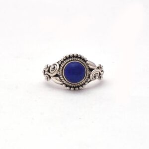 Vintage Natural Lapis Lazuli Gemstone 925 Sterling Silver Rings, Handmade Blue Gemstone Boho Rings For Wholesale Suppliers