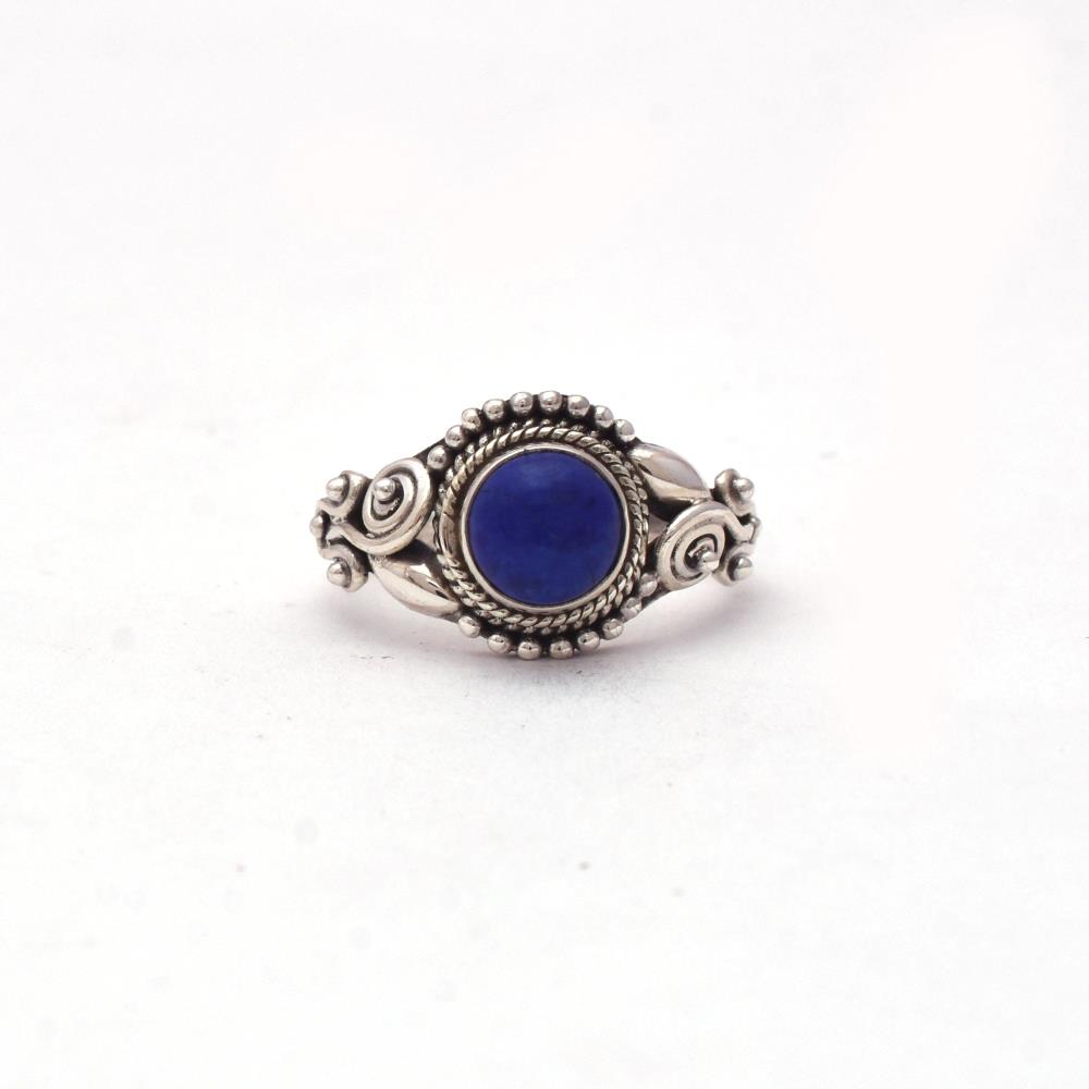 Vintage Natural Lapis Lazuli Gemstone 925 Sterling Silver Rings, Handmade Blue Gemstone Boho Rings For Wholesale Suppliers