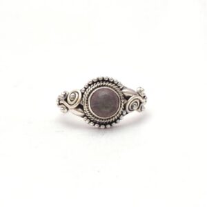 High Quality 925 Sterling Silver Natural Labradorite Gemstone Ring, Gorgeous Round Gemstone Ring For Wholesale Suppliers