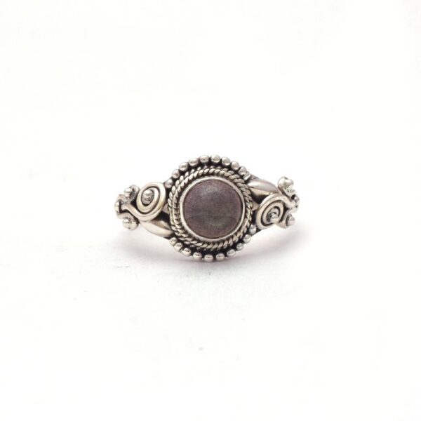 High Quality 925 Sterling Silver Natural Labradorite Gemstone Ring, Gorgeous Round Gemstone Ring For Wholesale Suppliers